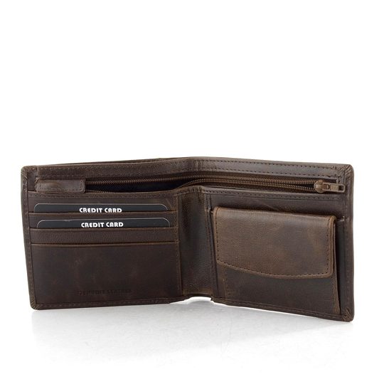 Pánská kožená peněženka kávově hnědá 12593-B