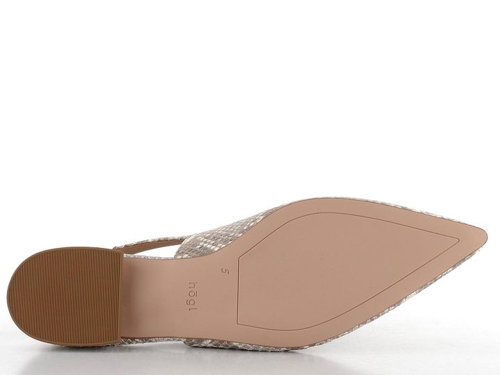 Högl hadinkové baleríny s volnou patou Taupe Multi  9-101907