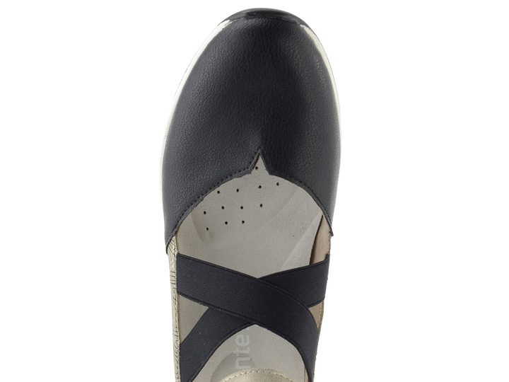 Remonte otevřené polobotky s plnou špičkou a patou černé D2411-03