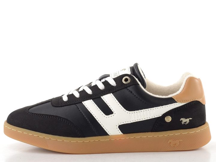 Mustang šněrovací tenisky black/white 26M0512001