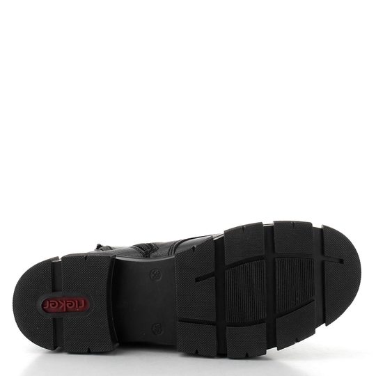 Rieker vyššia šnurovacia členková obuv čierna Y7116-00