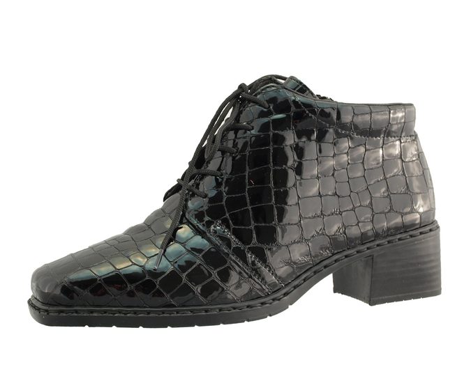 Rieker lakované kotníky croco