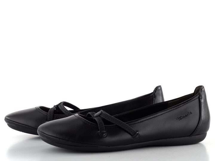 Tamaris baleríny s gumičkami Black 1-22110-42
