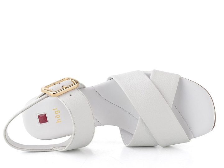 Högl luxusní sandály na podpatku creme 9-102623-1200