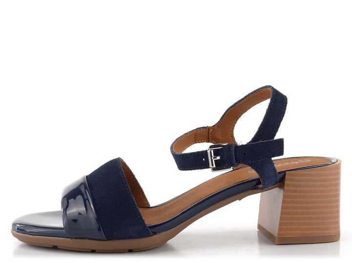 Geox sandále na podpätku New MaryKarmen Navy D35RLB022HHC4002