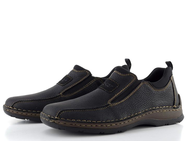 Rieker extra široké mokasíny čierne 05363-00