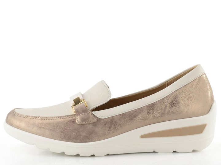 Ara širší polobotky na klínu Zürich shell/cream 12-50630-05