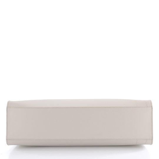 Elega kabelka kožená zipová smetanová 67525