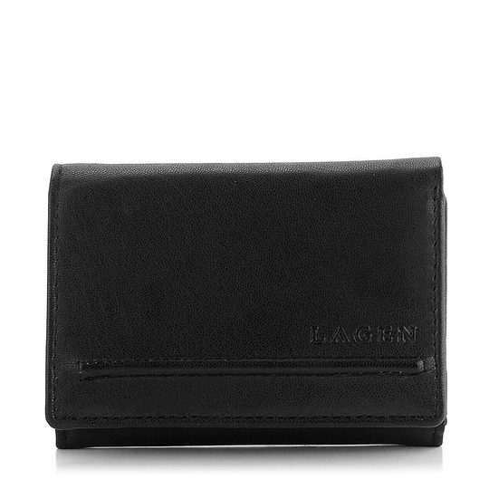 Lagen peňaženka so zipsovým vreckom Black LM-2520E/GK