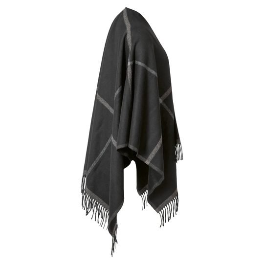 Högl luxusní vlněný pléd - pončo schwarz 0-196200-0100