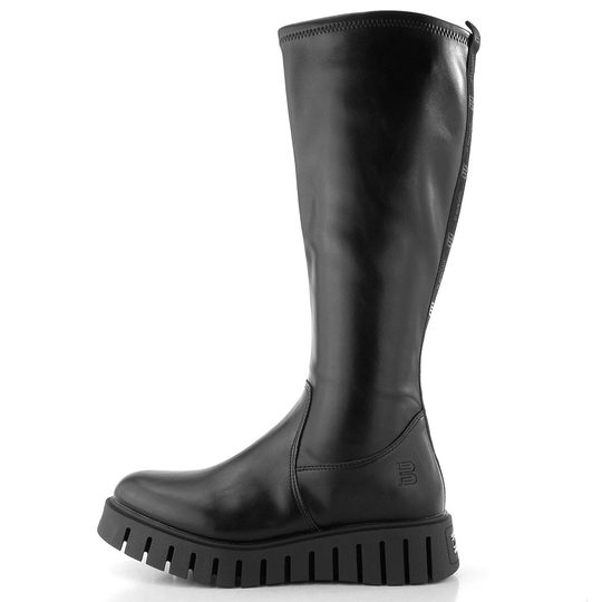 TT.BAGATT hladké kozačky hrubé podešvi černé  D31-AO136-5000