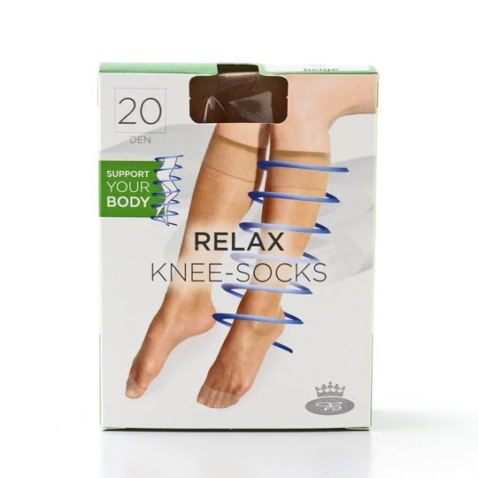 Dámské podpůrné podkolenky s elastanem beige 20 DEN