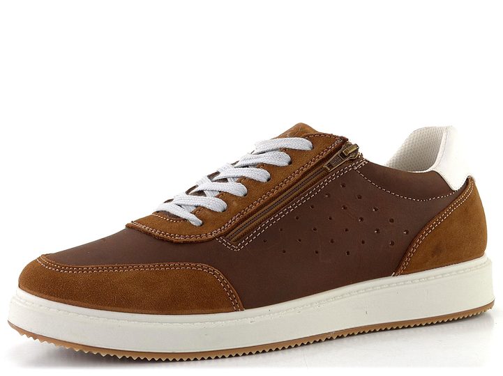 Ara hnědé pánské polobotky Genua Cognac/Weiss 11-26101-14