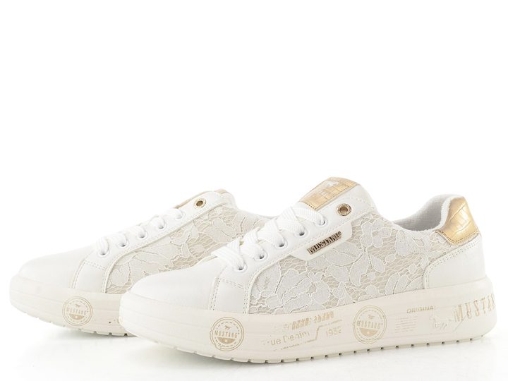 Mustang tenisky s potištěnou podešví white 26M0482001