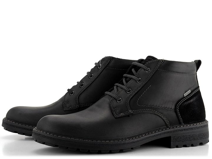 Ara pánska kožená členková obuv čierna Frederik 11-24711-41