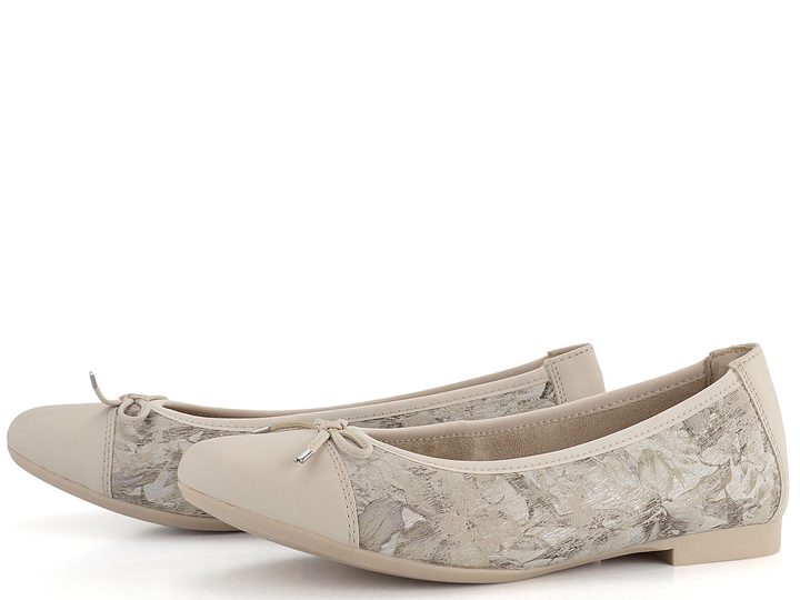 Remonte baleríny s potlačou béžové D0K04-60