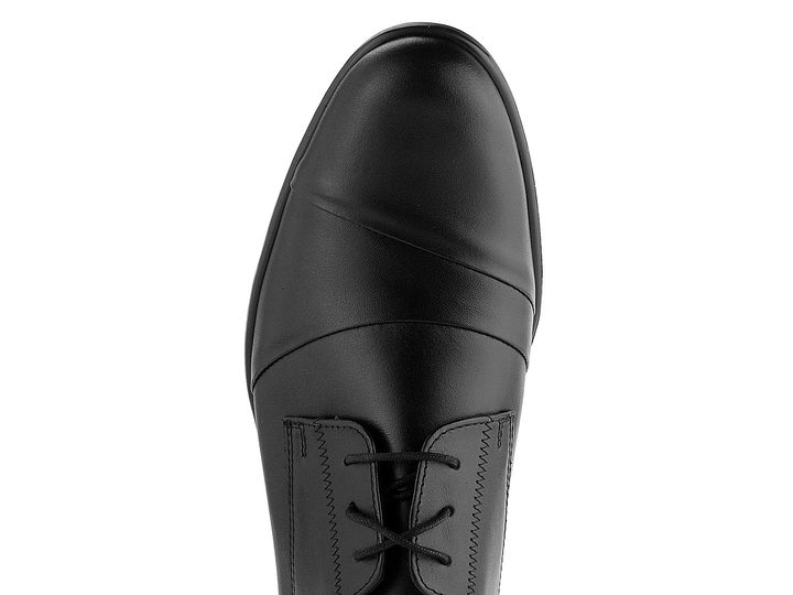 Barton celokožené černé polobotky překládané 53312