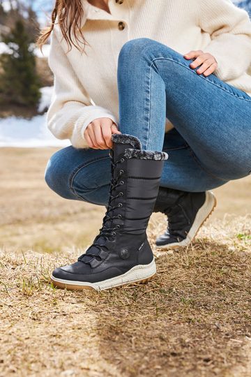 Rieker šnurovacie čižmy s membránou čierne Y4760-00