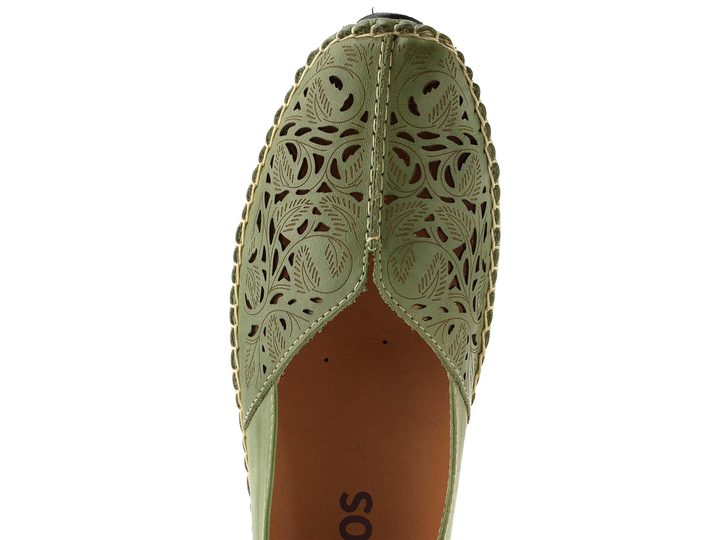 Pikolinos prořezávané baleríny Jerez mint green 578-4976