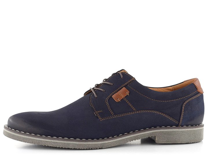 Barton pánské nubukové polobotky tmavě modré 0702