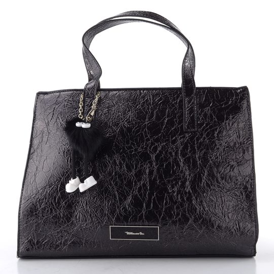 Tamaris metalická kabelka do ruky i cez rameno Gilla black 34013