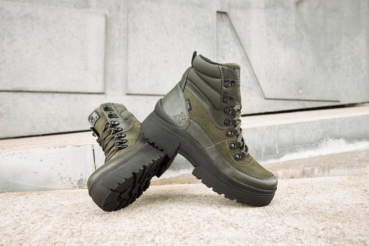 Rieker Revolution pohorkový kotník s membránou zelený U0270-54