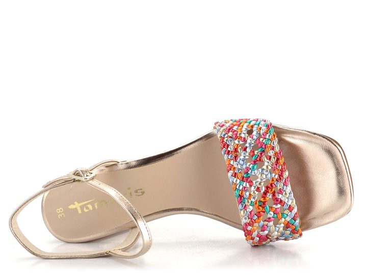 Tamaris sandály na širokém podpatku Multicolor 1-28055-42