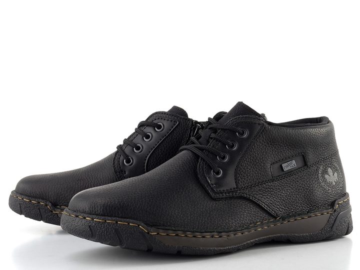 Rieker pánský šněrovací kotník s membránou černý B0333-00