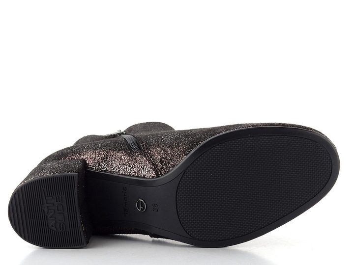 Tamaris elegantní textilní kotník pewter 1-25354-43