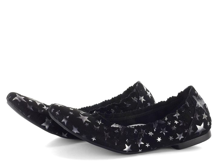 Barton černé balerínky se stříbrnými hvězdami 1969
