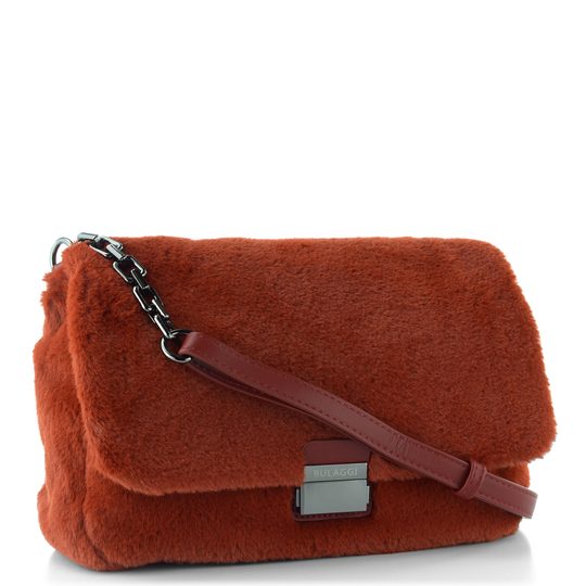 Bulaggi kožešinková crossbody kabelka cihlová BU30-261424