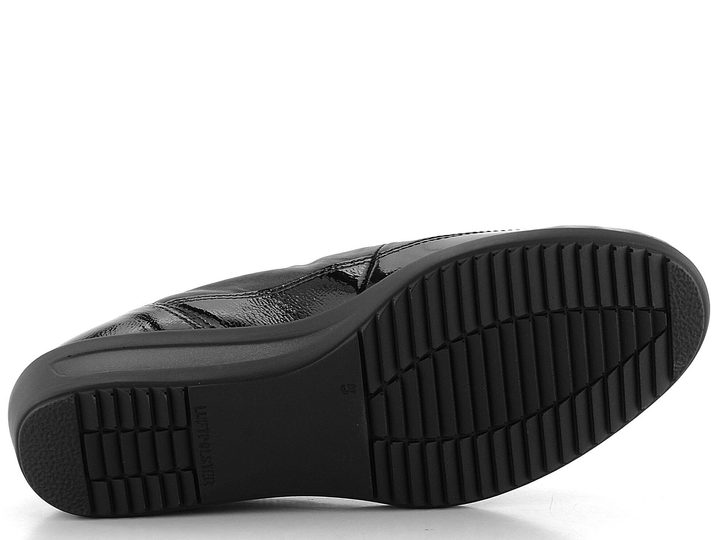 Ara širší lodičky na klínu s lakem Schwarz Zürich 12-40617-25