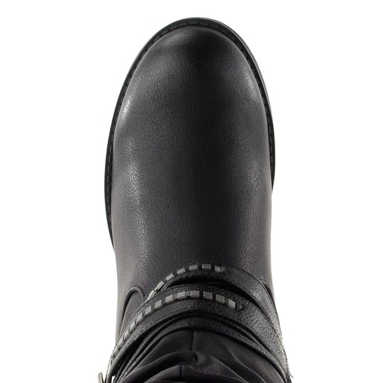 Mustang řasené polokozačky černé 1139-624-009