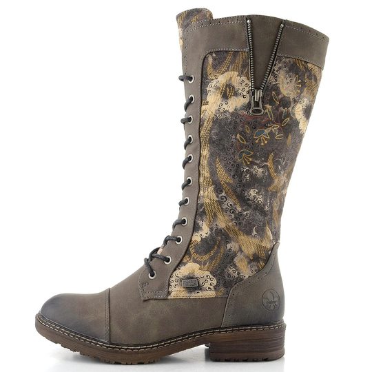 Rieker šnurovacie čižmy s membránou rauch/rauch-multi 94731-90