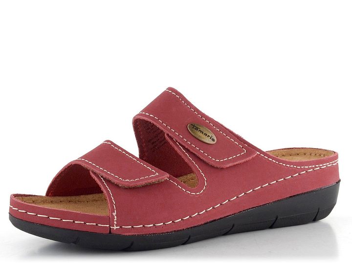 Tamaris fuzbetové pantofle Red 1-27510-41
