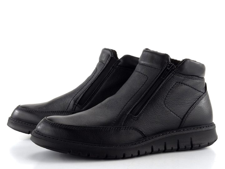 Ara pánský zipový kotník Leandro Black 11-35616-01