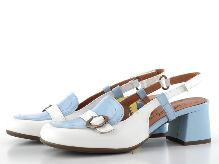 Fly London lodičky s volnou patou sky blue/offwhite P145456002