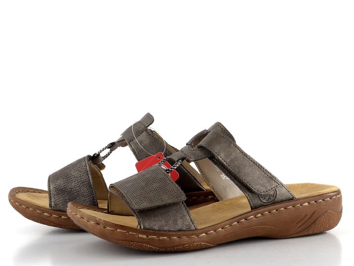 Rieker šľapky s pásikmi na suchý zips Mineral V2885-42