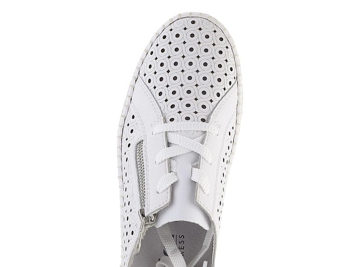 Rieker biele poltopánky s prerezávaným vzorom M2300-80