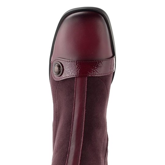 Hispanitas strečový zipový kotník na podpatku Marsella wine HI254219