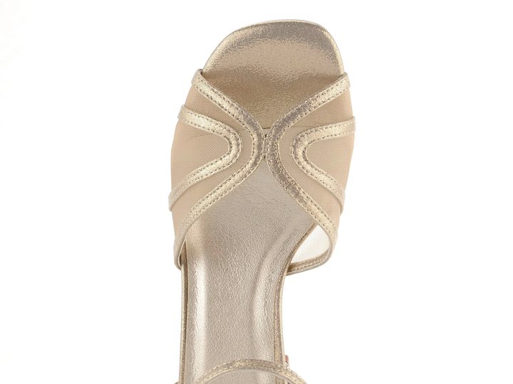 Menbur společenské sandály se zdobeným podpatkem Oro/Gold 25796