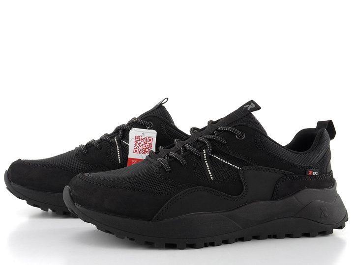 Rieker Sport pánske čierne tenisky s membránou U1301-01