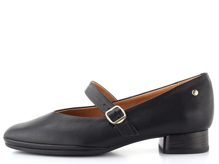 Pikolinos kožené lodičky s nártovým páskem Ubeda black HAW2N-5592CO