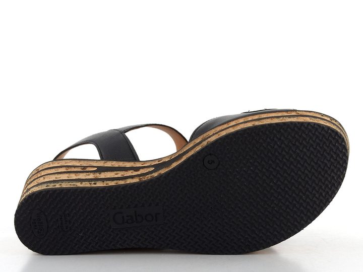 Gabor sandále na kline čierne 64.653.27