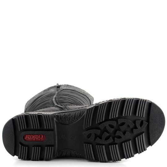 Rieker kozačky s membránou šedo-černé X9090-00