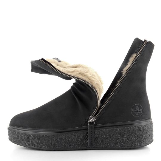 Rieker členková obuv na platforme čierna 78852-00