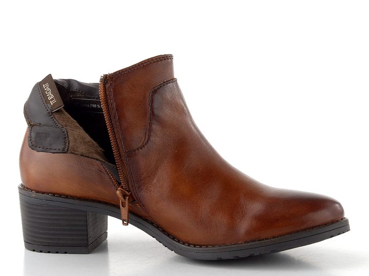 TT.BAGATT kotník na podpatku Cognac D11-7683C-4100