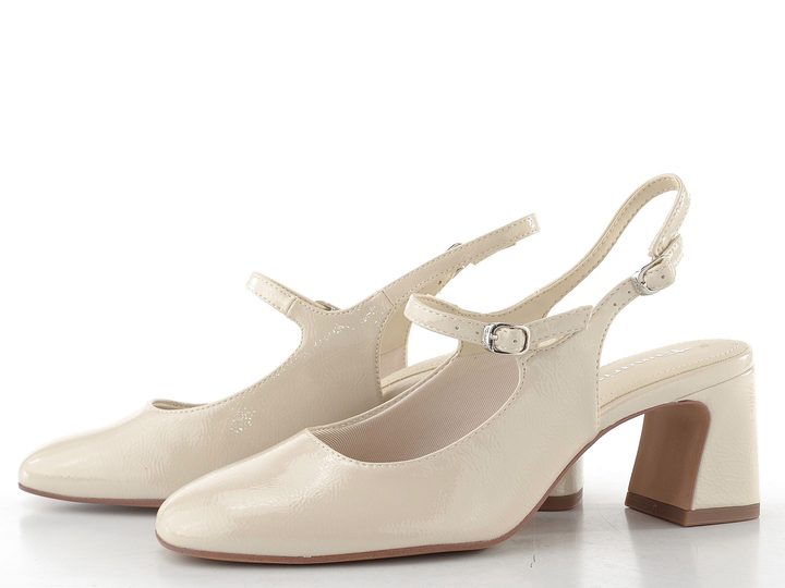 Tamaris lodičky s nártovým páskem a volnou patou ivory 1-29601-46