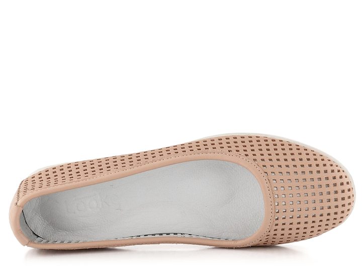 Looke perforované baleríny Carrolin light pink L0601_39