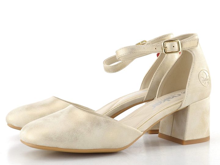 Rieker otevřené lodičky s kotníkovým páskem muschel 44762-91